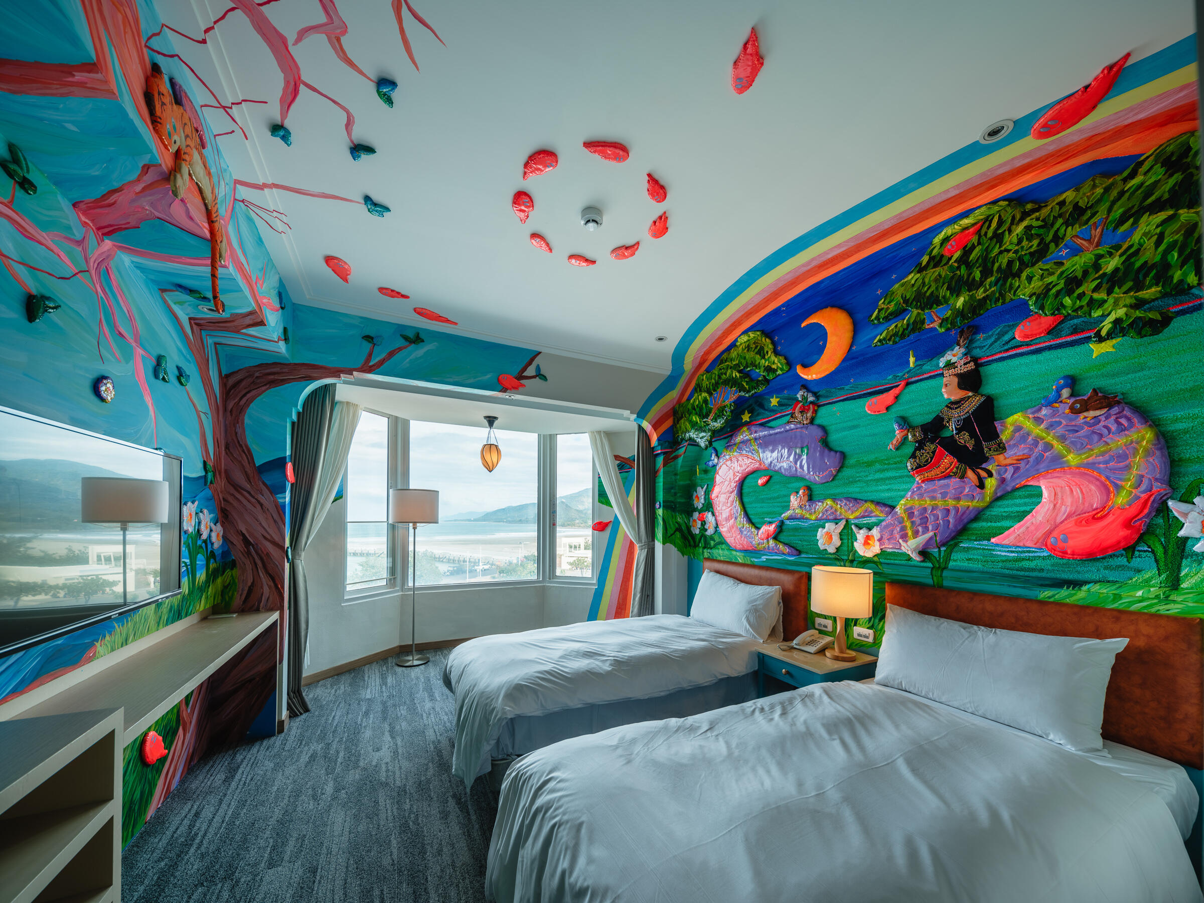 台湾、屏東のロングビーチホテルアーティストルームへのステイ